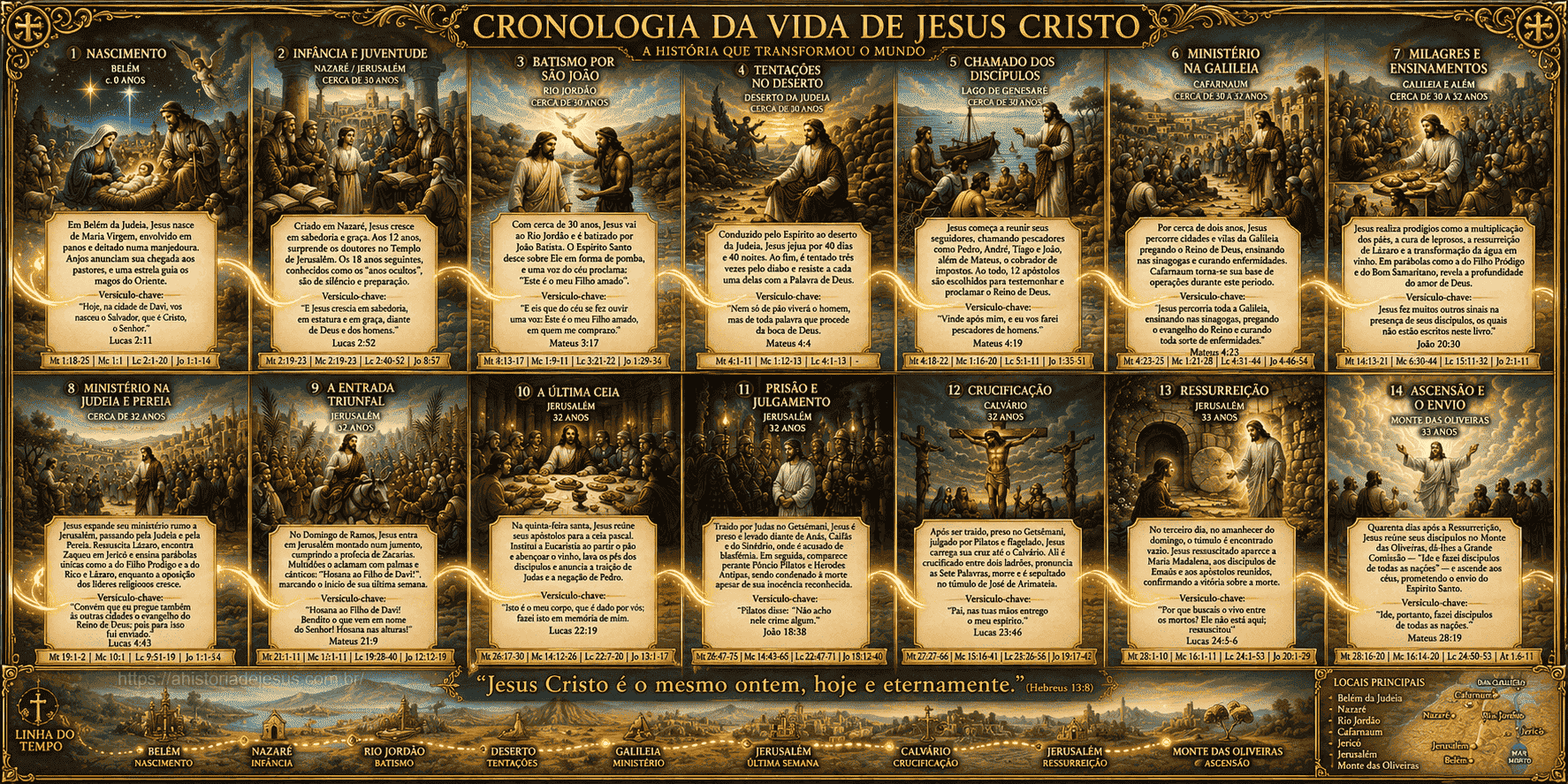 Prévia da Linha do Tempo de Jesus