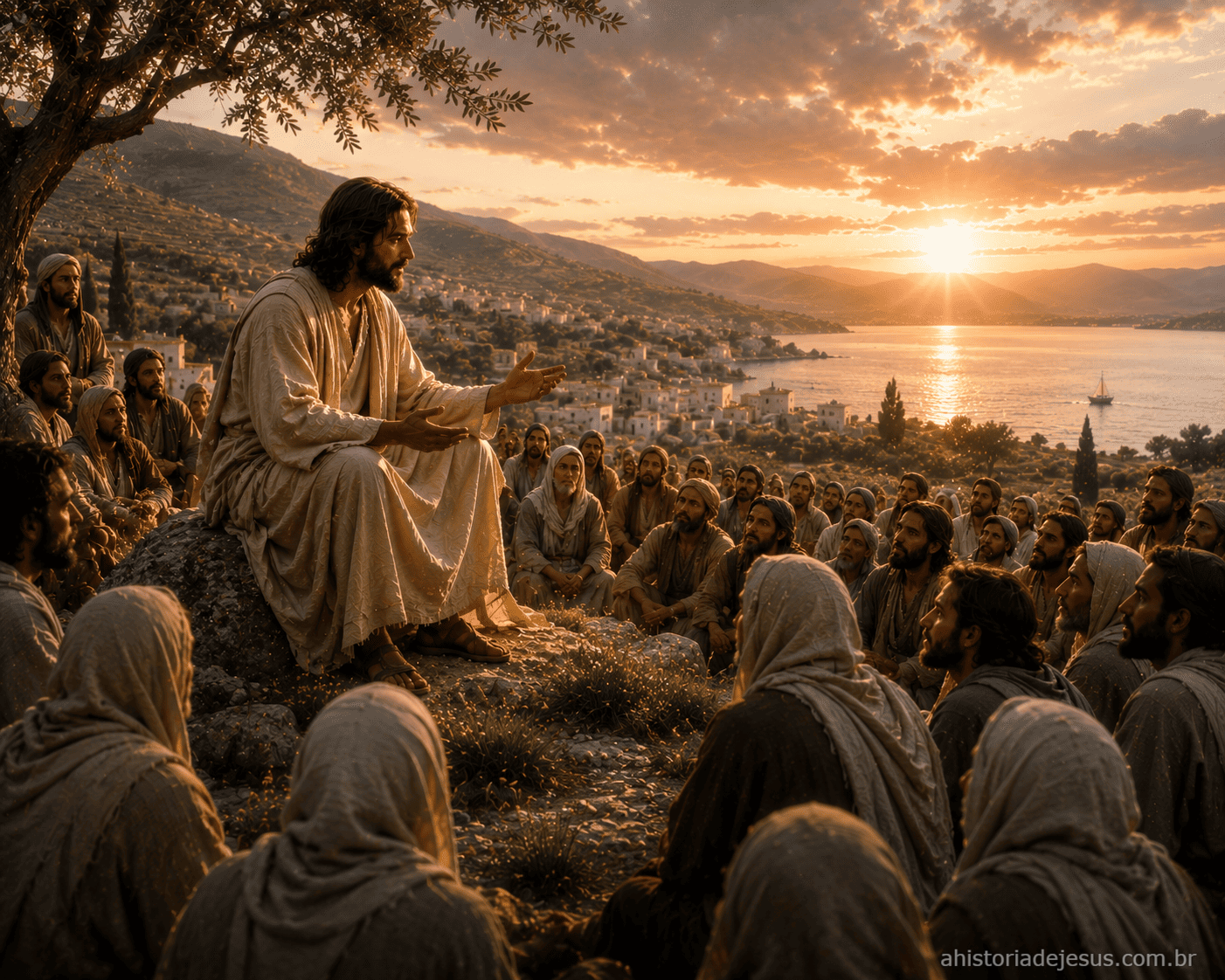 Jesus ensinando o Sermão da Planície