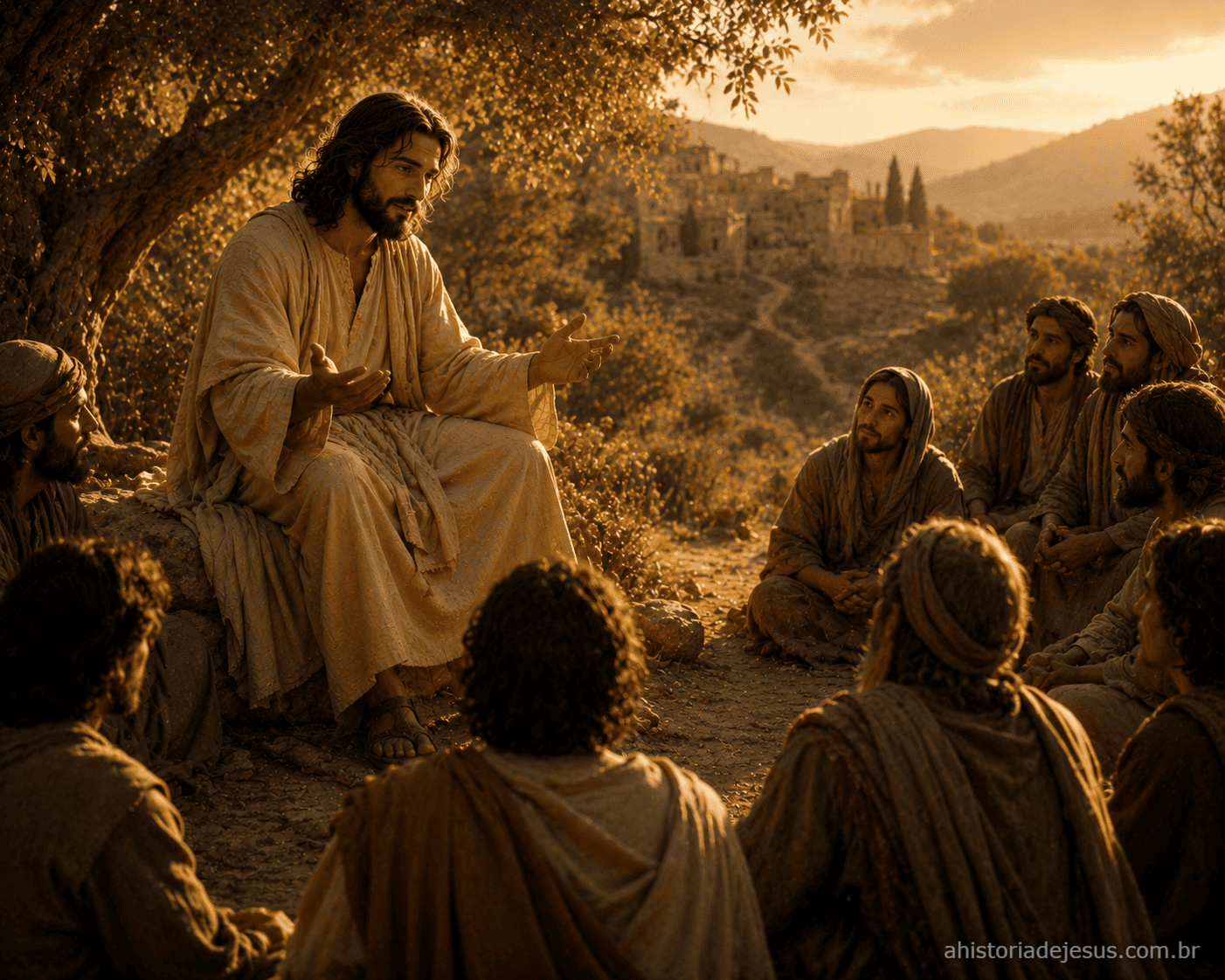 Jesus contando a parábola do Filho Pródigo