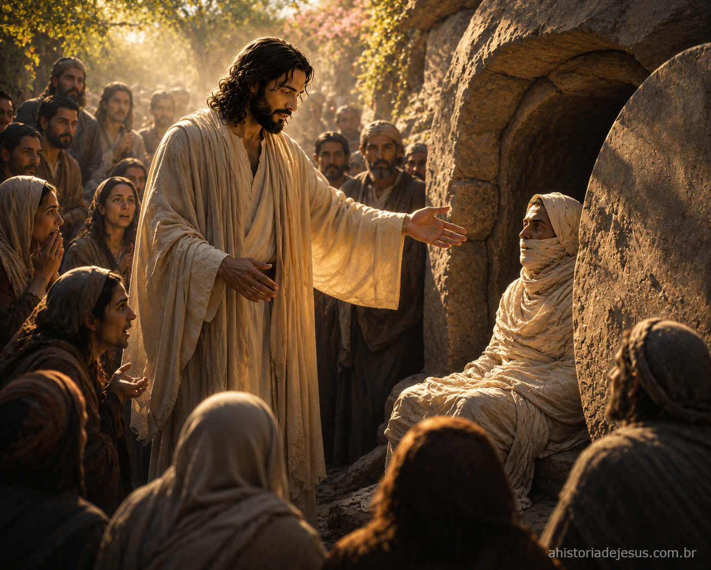 Jesus ressuscitando Lázaro