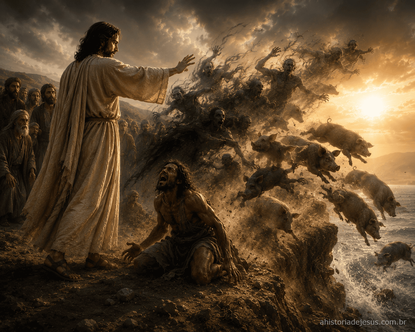 Jesus expulsando demônios